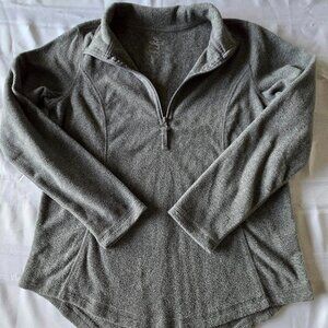 Size Small Made For Life Gray Fleece Quarter Zip Up Pullover
